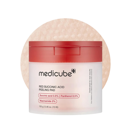 Medicube Red Succinic Acid Peeling Pads 70pcs for acne-prone skin Cyprus
