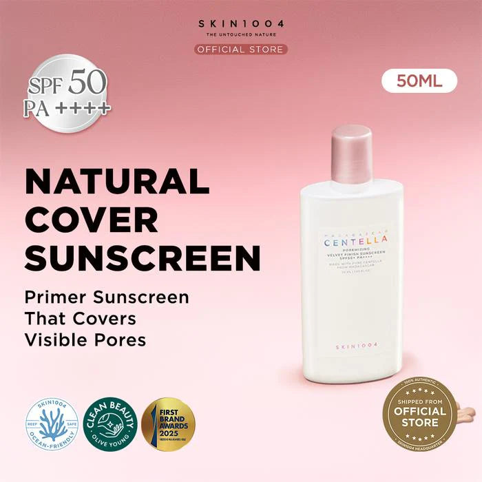 SKIN1004 Madagascar Centella Poremizing Velvet Finish Sunscreen matte Korean sunscreen for oily and combination skin