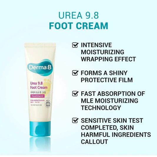 Derma:B Urea 9.8 Foot Cream 80ml – Korean foot care Cyprus
