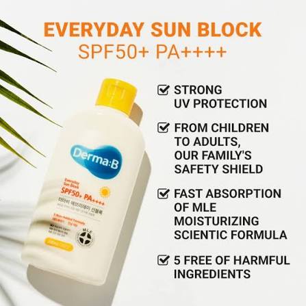 Derma:B Everyday Sun Block SPF50+ 200ml
