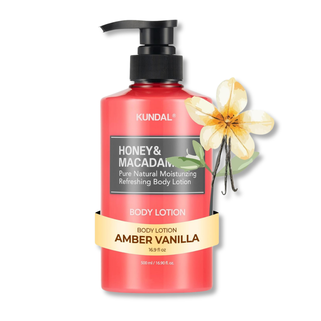 KUNDAL Honey & Macadamia Pure Body Lotion (Κεχριμπάρι Βανίλια) 500ML