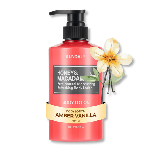 KUNDAL Honey & Macadamia Pure Body Lotion (Κεχριμπάρι Βανίλια) 500ML