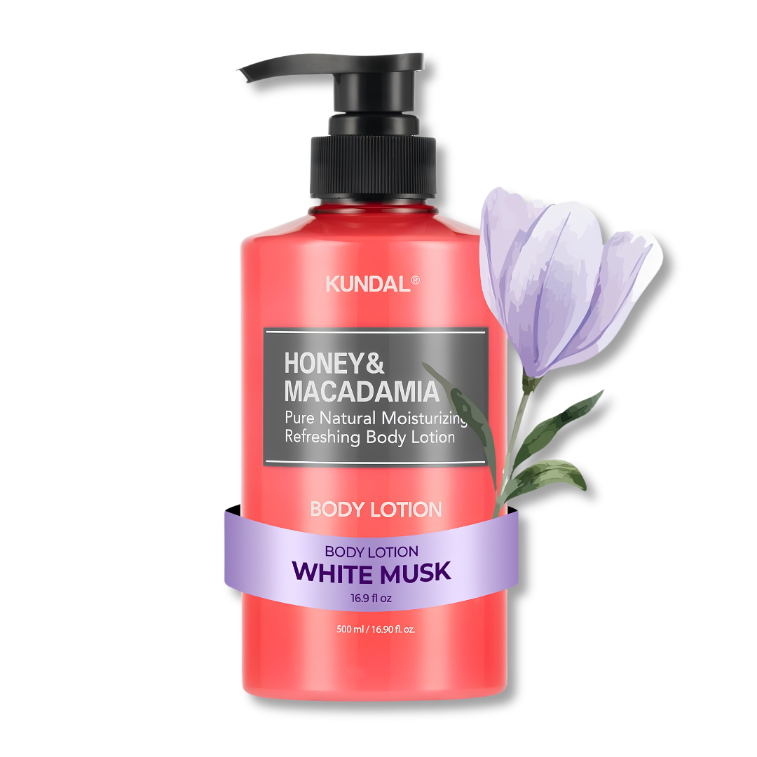 KUNDAL Honey & Macadamia Pure Body Lotion (White Musk) 500ML cyprus