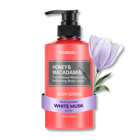 KUNDAL Honey & Macadamia Pure Body Lotion (White Musk) 500ML cyprus