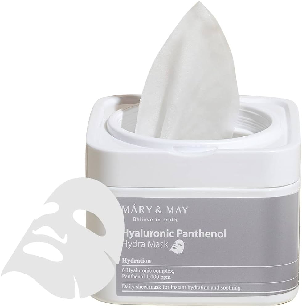 Mary&May Hyaluronic Panthenol Hydra Mask - Hydrating Face Mask Set - 30pcs