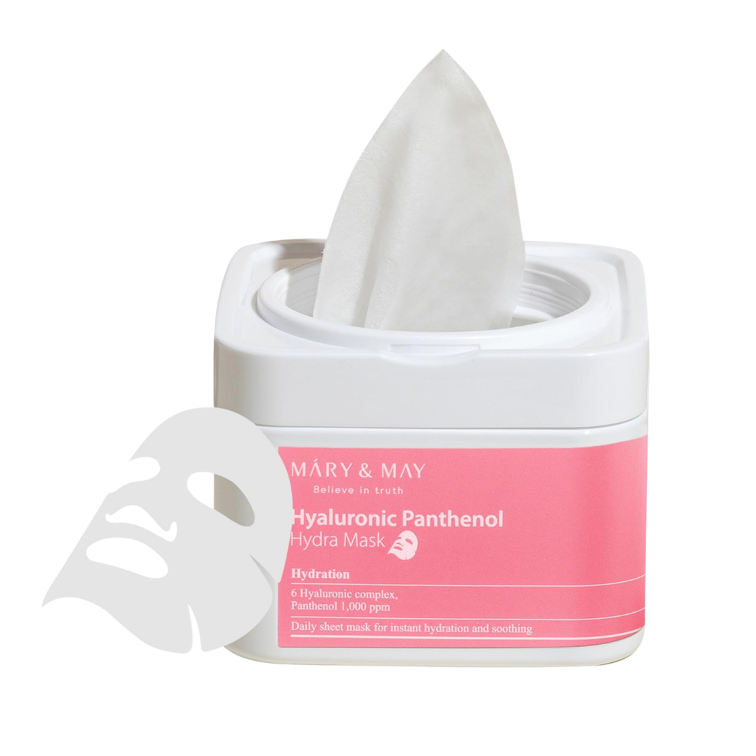 Mary&amp;May Hyaluronic Panthenol Hydra Mask - Σετ ενυδατικών μασκών προσώπου - 30 τεμάχια