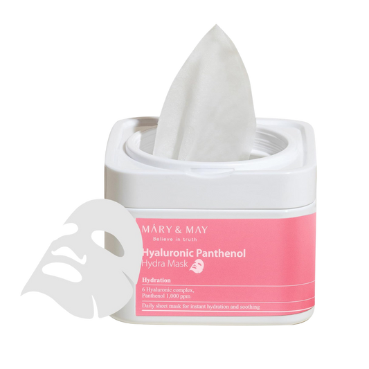 Mary&amp;May Hyaluronic Panthenol Hydra Mask - Σετ ενυδατικών μασκών προσώπου - 30 τεμάχια