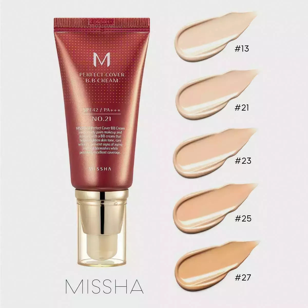Hydrating BB cream with SPF42 for flawless skin Missha