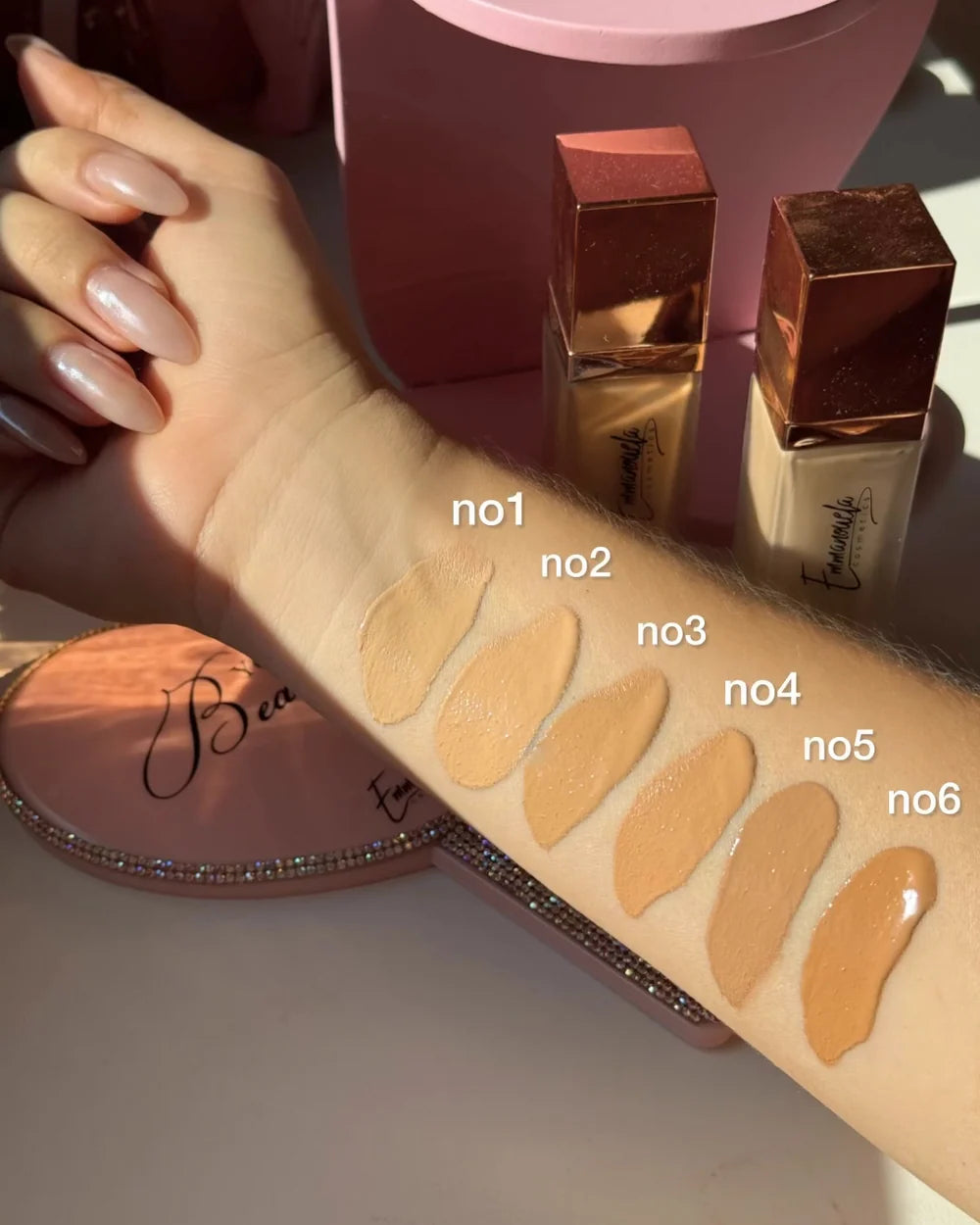 Emmanouela Cosmetics No Filter Needed Foundation full coverage matte foundation Cyprus shades
