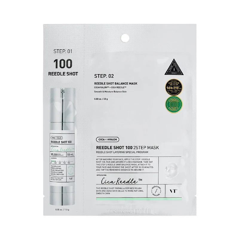 VT Cosmetics Reedle Shot 100 2-Step Mask Korean skincare sheet mask